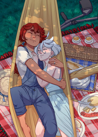 Full Body ($70) + Additional Character ($35) + Full Background ($35) = $140